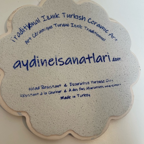 AYDIN LARGE TURKISH CERAMIC COASTER - Picture 3 of 5